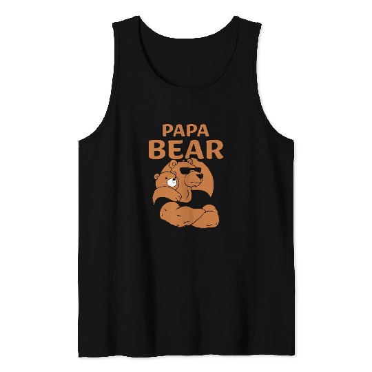 Alaska Native American Indian Brown silvertip Bear Tank Tops