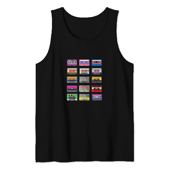 80s Music Discs Funny 80s Music Outfit 70s Music Tank Tops