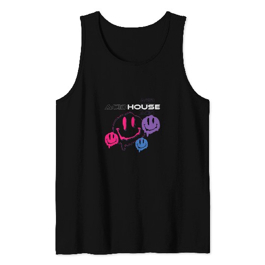Acid House Music Rave Culture Old Skool Techno 22 Tank Tops