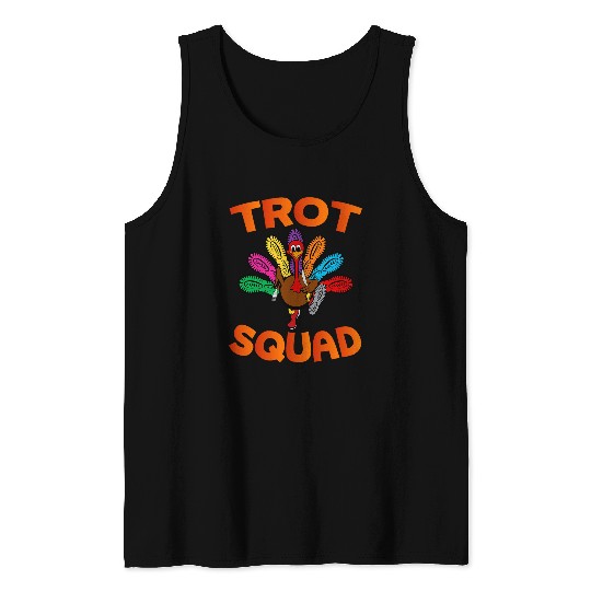 Thanksgiving Day Running Turkey Trot Squad Tank Tops