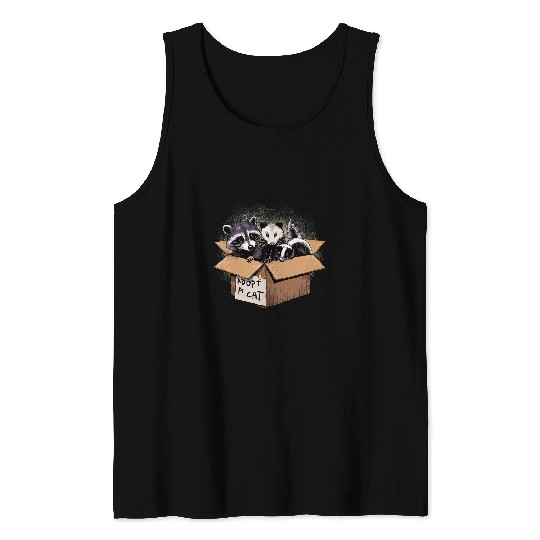 Raccoon Pet Adopt A Ca Raccoon Opossum Skunk Adopt A Street Cat Tank Tops