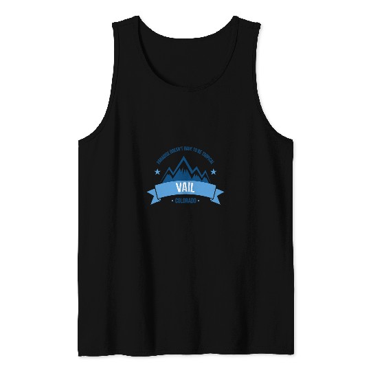 Skiing Ski Vail Colorado Skiing Resort Vacation T Snowboarding Tank Tops