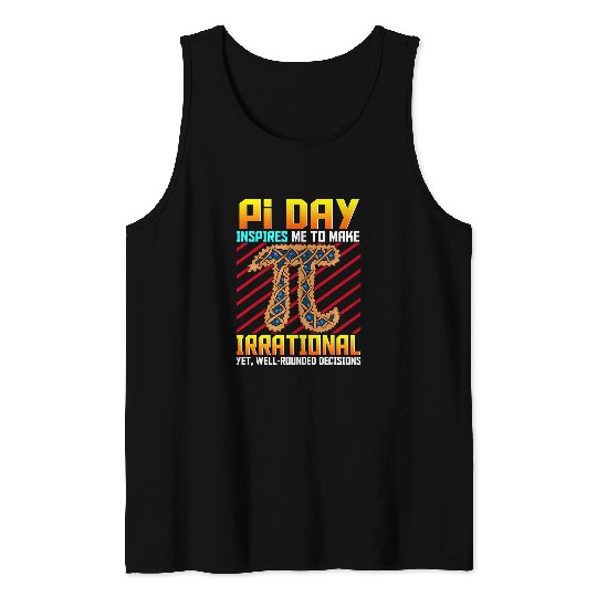 Funny Pi Day Blueberry Lattice Pie Irrational 3 14 Radius Tank Tops