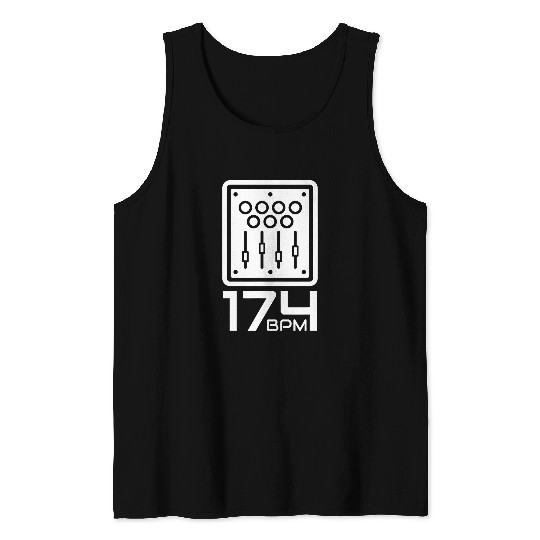 174 BPM Music DJ Mixer Techno Hardstyle Junglist DnB Tank Tops