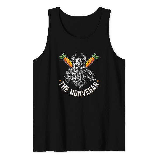 The Norvegan Vegan Viking Carrot Norsemen Vegetarian Tank Tops