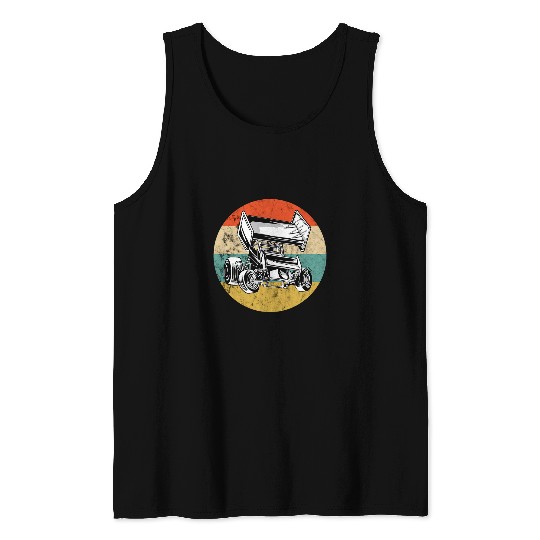 Dirt Track Racing Sprint Car Racing vintages Retro Sprint Car Tank Tops