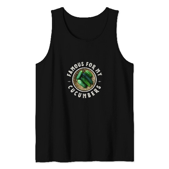 Lacrosse Gift Funny Gardening   Adult Organic Vegetable Famous for My Tank Tops