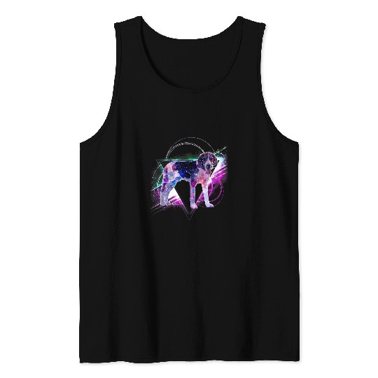 Aesthetic Galaxy American Foxhound Tank Tops