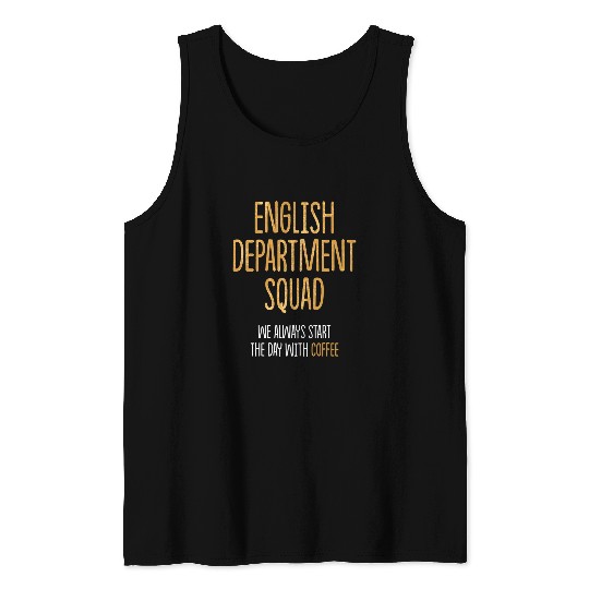 English Department Teacher School Staff 12 Tank Tops