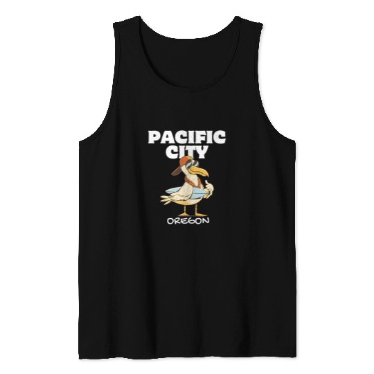 PACIFIC CITY OREGON Surf vintages Sunset Surfing Tank Tops