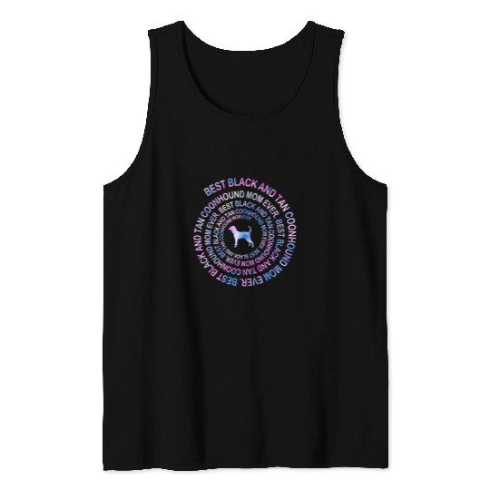 bests Black And Tan Coonhound Mom Ever Tie Dye Spiral Tank Tops
