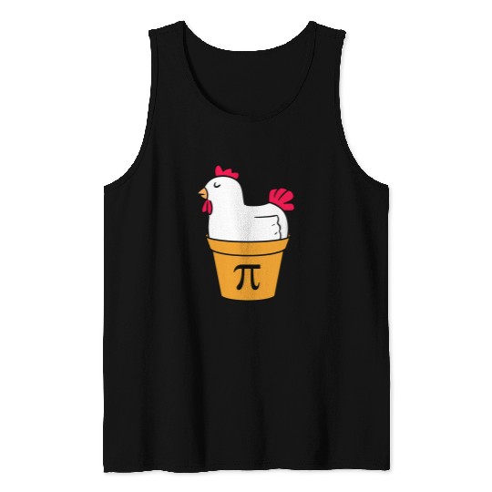 Funny Math Chicken Pot Pi Chicken Pot Pie Tank Tops