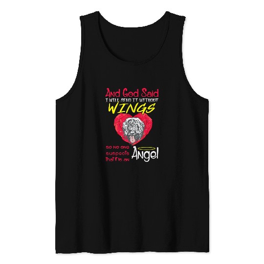 Briard Angel Without Wings Gift Tank Tops
