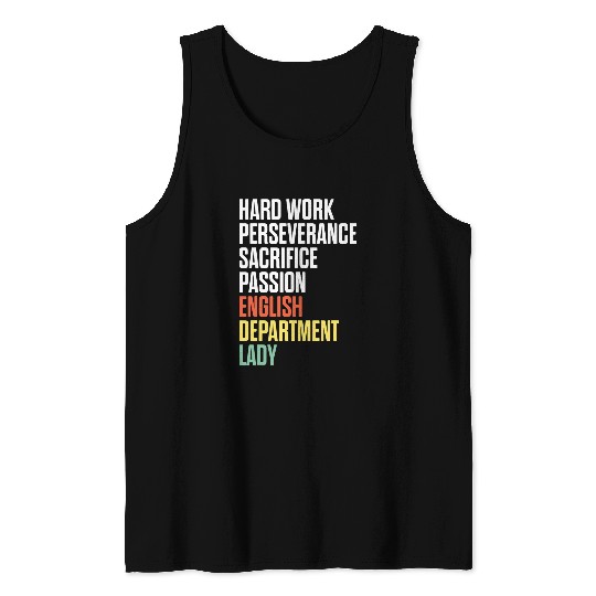 English Department Teacher School Staff 33 Tank Tops