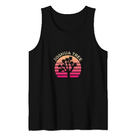 vintages Joshua Tree National Park Retro Camping Hike Tank Tops