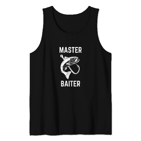 Master Baiter Funny Fisherman Fishing Catching Fish Joke Tank Tops
