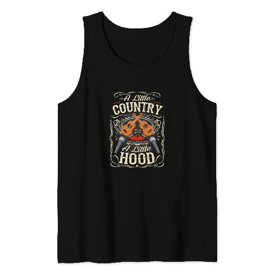 A Little Country A Little Hood vintages Western Hip Hop Rap Tank Tops