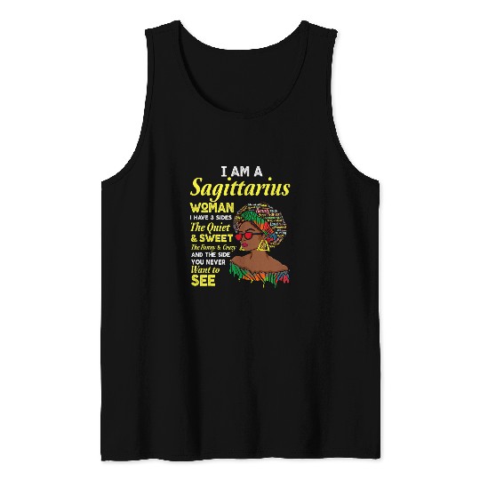 November December Birthday Zodiac sign Sagittarius queen Tank Tops