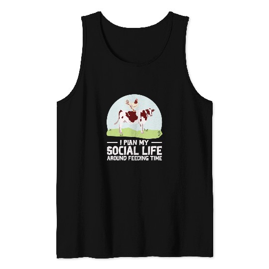 Chicken Lover Farmer Cow Chicken Agriculture Rancher Farming Tank Tops