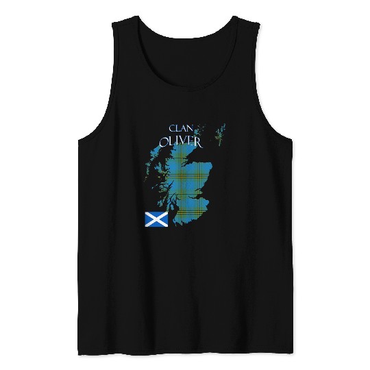 Oliver Hunting Scottish Clan Tartan Scotland Tank Tops
