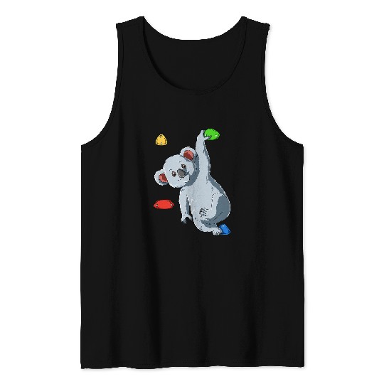 Climbing Climber Rock Climbing Bouldering Koala Climb Tank Tops