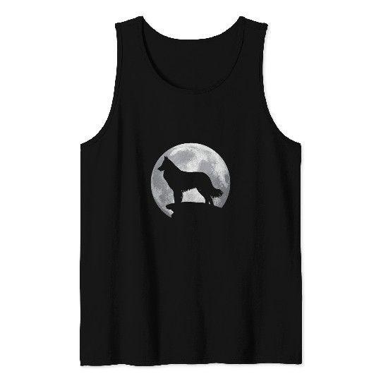Belgian Shepherd Eclipse Full Moon Halloween Costume Tank Tops