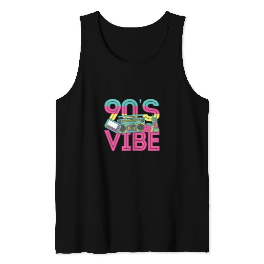 90s Vibe vintages Retro 1990s 90s Styles Party Music Lover Tank Tops