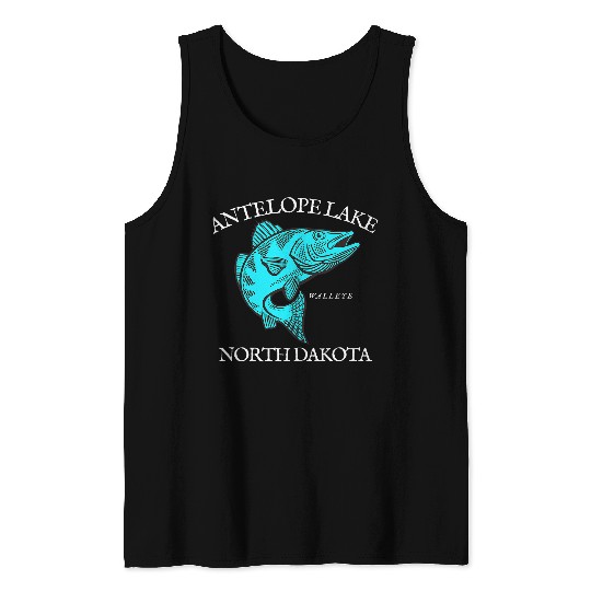 Lacrosse Gift Antelope Lake North Dakota Walleye Fishing Tank Tops