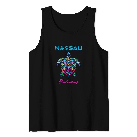 Turtle Pet Nassau Bahamas Tribal Beach Sea Turtle Tank Tops