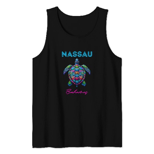 Turtle Pet Nassau Bahamas Tribal Beach Sea Turtle Tank Tops