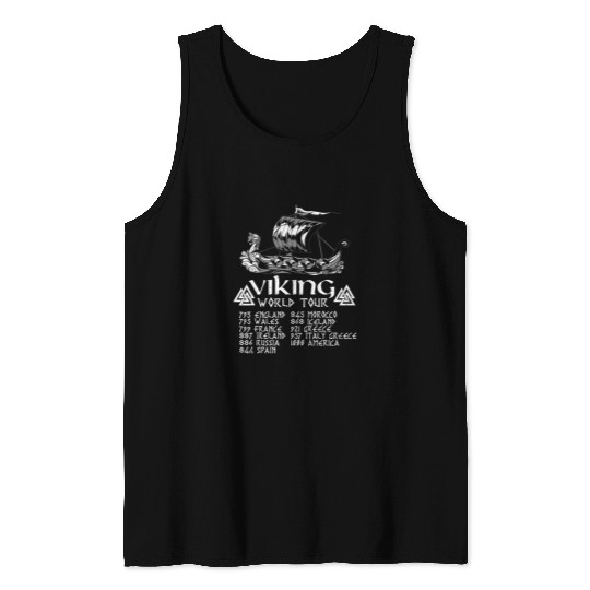 Viking World Tour Viking Warrior Ship Tank Tops