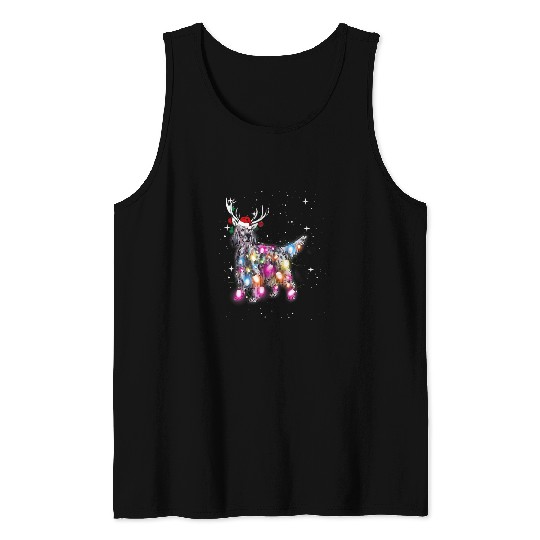 Christmas Lights English Setter Dog Tank Tops