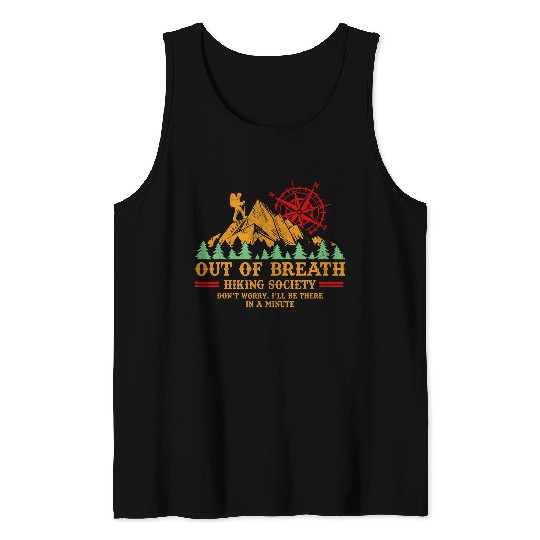 Out Of Breath Hiking Society vintages Retro Tank Tops