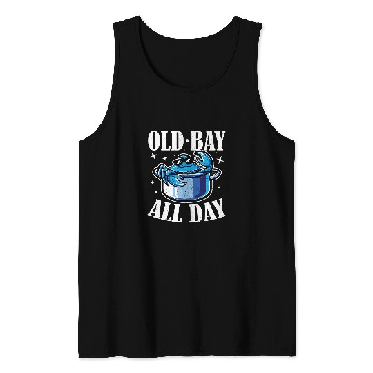 Baltimore Chesapeake Bay Seafood Lover Blue Crab Tank Tops