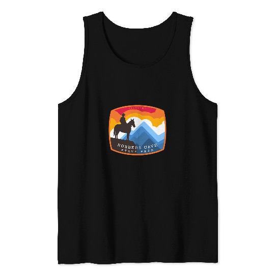 Robbers Cave State Park Oklahoma OK Equestrian Badge Tank Tops