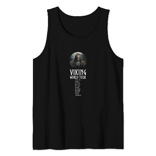 Viking World Tour Medieval European History Norse Pagan Tank Tops