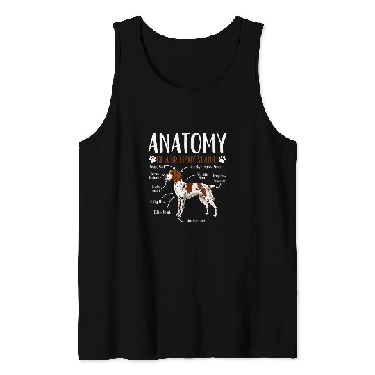 Brittany Spaniel Dog Anatomy 2 Tank Tops