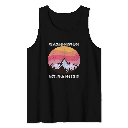 Washington Mt Rainier Mountaineer Hike Mountains Tourist Tank Tops