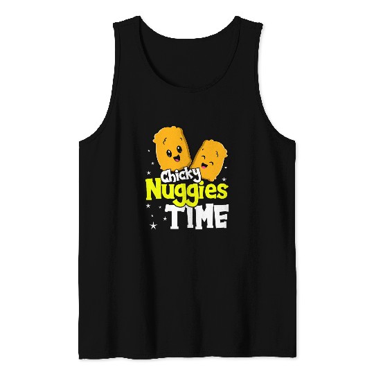 Chicken Lover Chicky Nuggies Time Funny Nuggets Chicken Costume Nugget Tank Tops