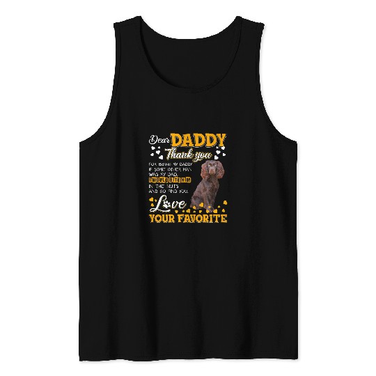 Boykin Spaniel Dear Daddy Thank You For Being My Daddy Tank Tops