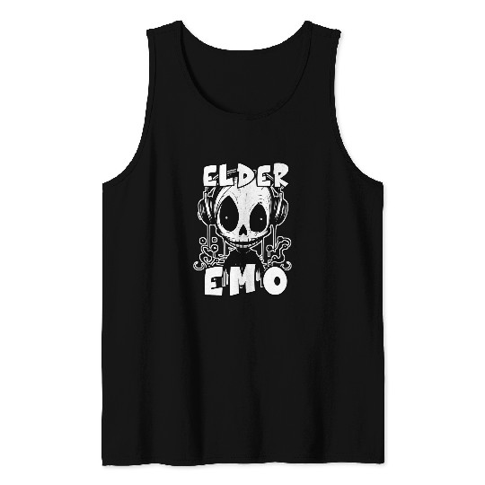 Elder Emo Older Punk Goth Emo Music Lovers Funny Saying 1 Tank Tops