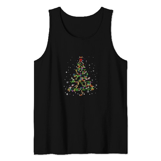 Cute Dragonfly Christmas tree gift decoration xmass tree Tank Tops