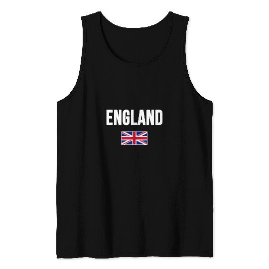 English British Flag Union Jack englands Souvenir Tank Tops