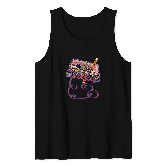 80s Cassette Tape Pencil 1980s Retro vintages Throwback Music 25 Tank Tops