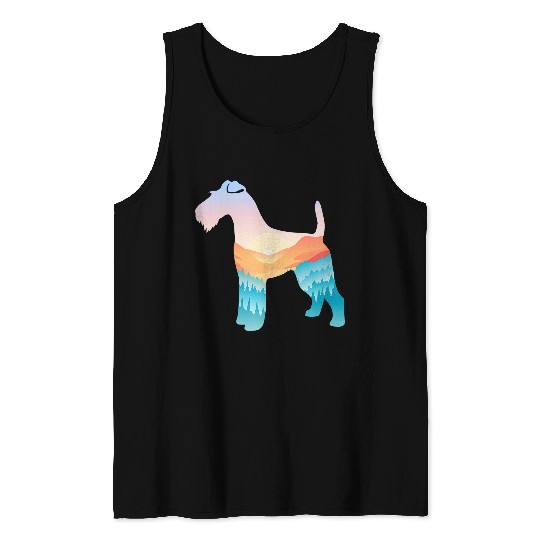 Wire Fox Terrier Nature Hiking Dog Sunrise Adventure Tank Tops