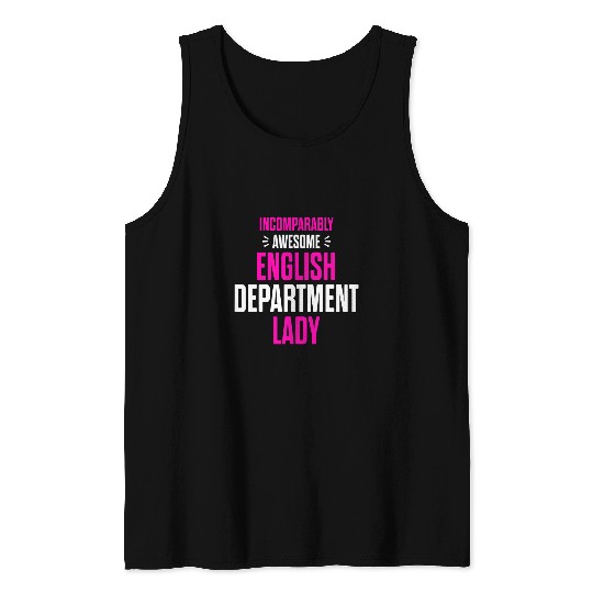 English Department Teacher School Staff 40 Tank Tops