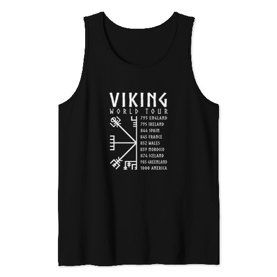 Viking World Tour Vikings Nordic Celtic Norse Mythology Tank Tops