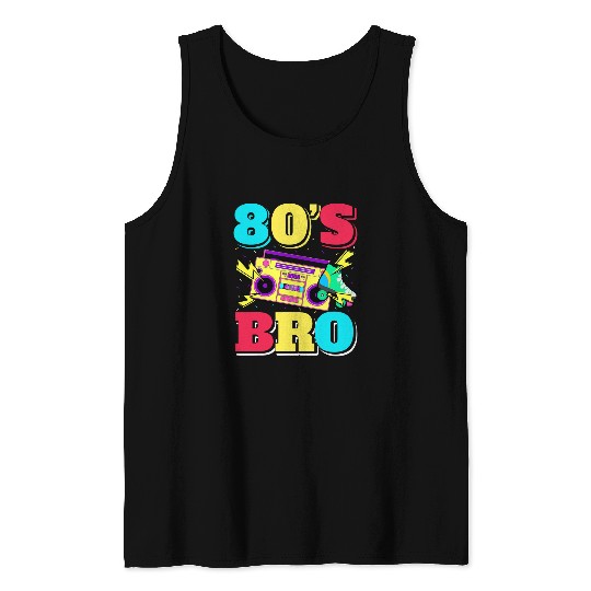 80s Music Bro Funny 80s Music Outfit 70s Music Tank Tops