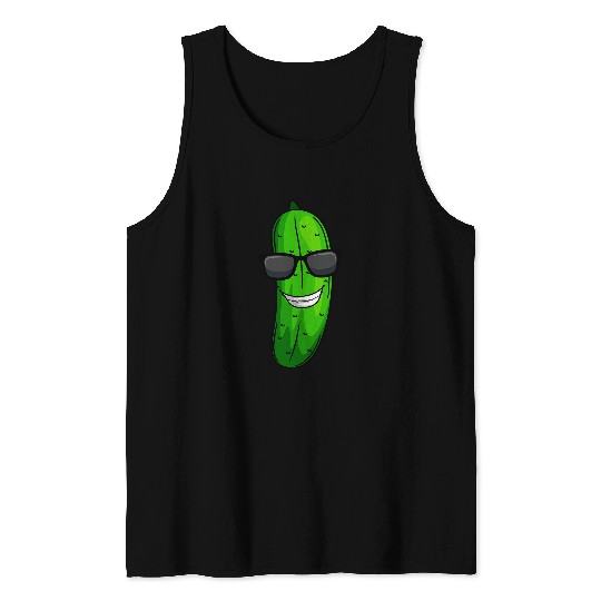 Lacrosse Gift Funny Cucumber Sunglass Vegetable Lover Tank Tops