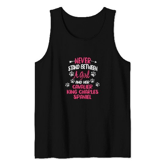 Between A Girl And Her Cavalier King Charles Spaniel Dog Tank Tops